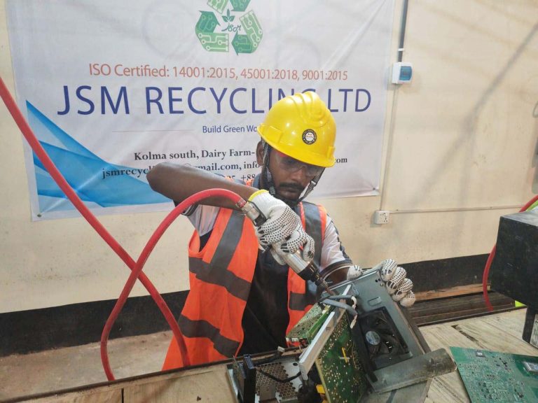 JSM Recycling Ltd e-waste recycling process handling electronic waste safely